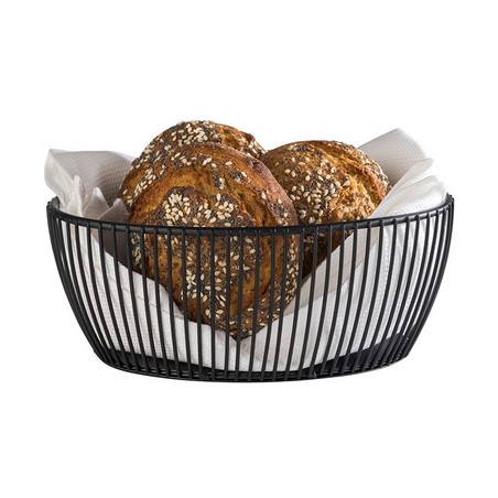 CORBEILLE EN METAL NOIRE