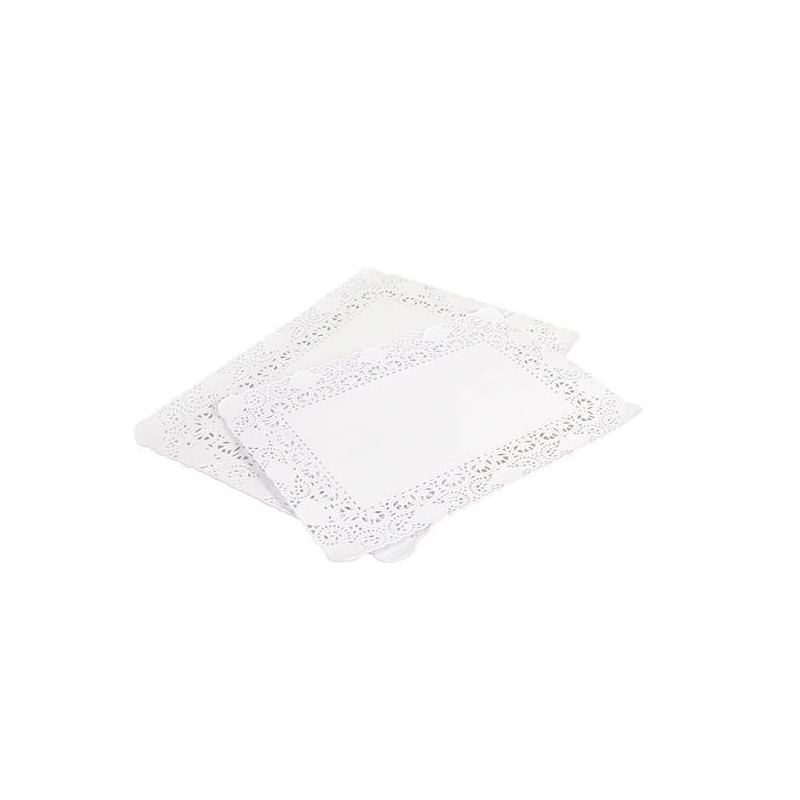 250 DENTELLES RECTANGULAIRES BLANCHE 46 x 36 CM