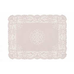 250 DENTELLES RECTANGULAIRES BLANCHE 40 x 30 CM