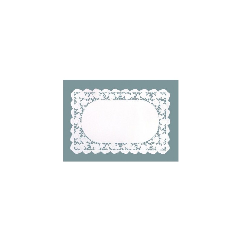 250 DENTELLES RECTANGULAIRES BLANCHE 35 x 25 CM