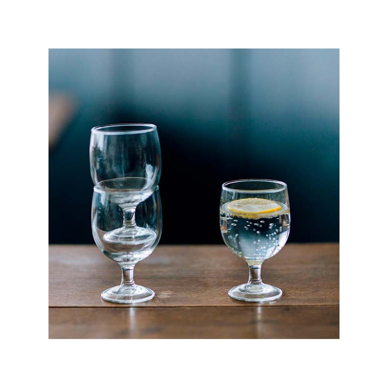 12 VERRES A PIEDS STACK 19CL-7X11CM