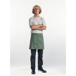 TABLIER CHEF BASE MOSS GREEN - APRON W100 - L45 CM
