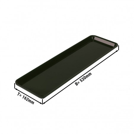PLAT  RECTANGULAIRE GN2/4 - NOIR 530X162X20 MM