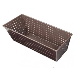 MOULE A PAIN PERFORE - ANTI ADHERENT - 270X105 MM DIM EXT /