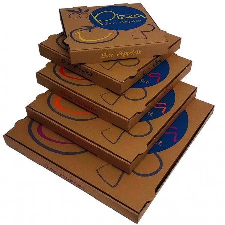100 BOITES A PIZZA AMERICA HAVANE L ORIGINALE 40X40X3.5 CM