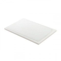PLANCHE GN 53X32,5X2 CM BLANC AVEC RIGOLE