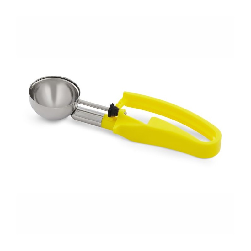 CUILLERE A GLACE-PRESSION JAUNE 20MM