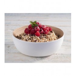 SALADIER EN MELAMINE FRIDA BI COULEUR 21.5 CM MARRON/BLANC 1.8 LI