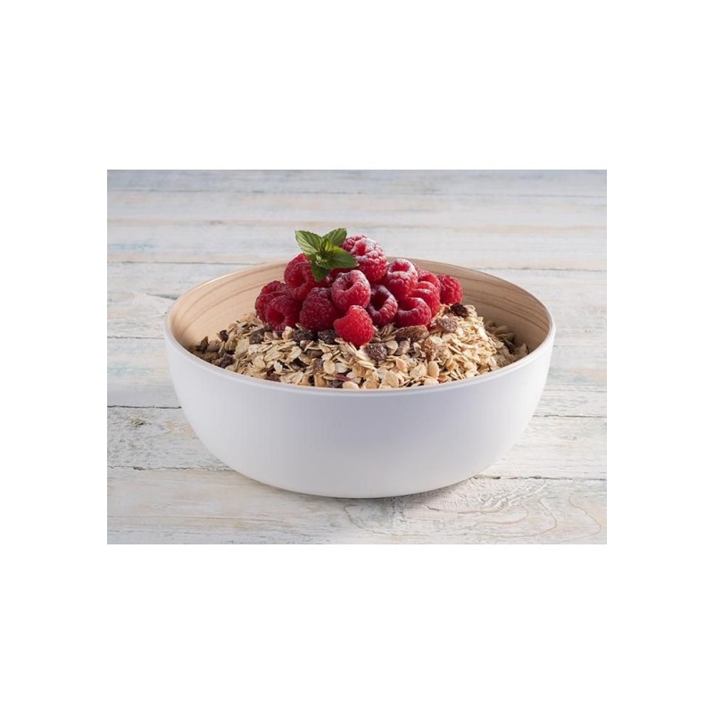 SALADIER EN MELAMINE FRIDA BI COULEUR 21.5 CM MARRON/BLANC 1.8 LI