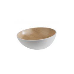 BOL EN MELAMINE FRIDA BI COULEUR 21.5 CM MARRON/BLANC 1 L