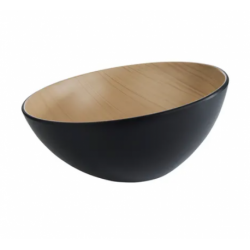 BOL EN MELAMINE FRIDA BI COULEUR 28.5CM MARRON/NOIR 2.6 L