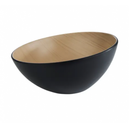 BOL EN MELAMINE FRIDA BI COULEUR 28.5CM MARRON/NOIR 2.6 L
