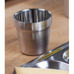 12 GOBELETS EMPILABLES INOX 18 CL