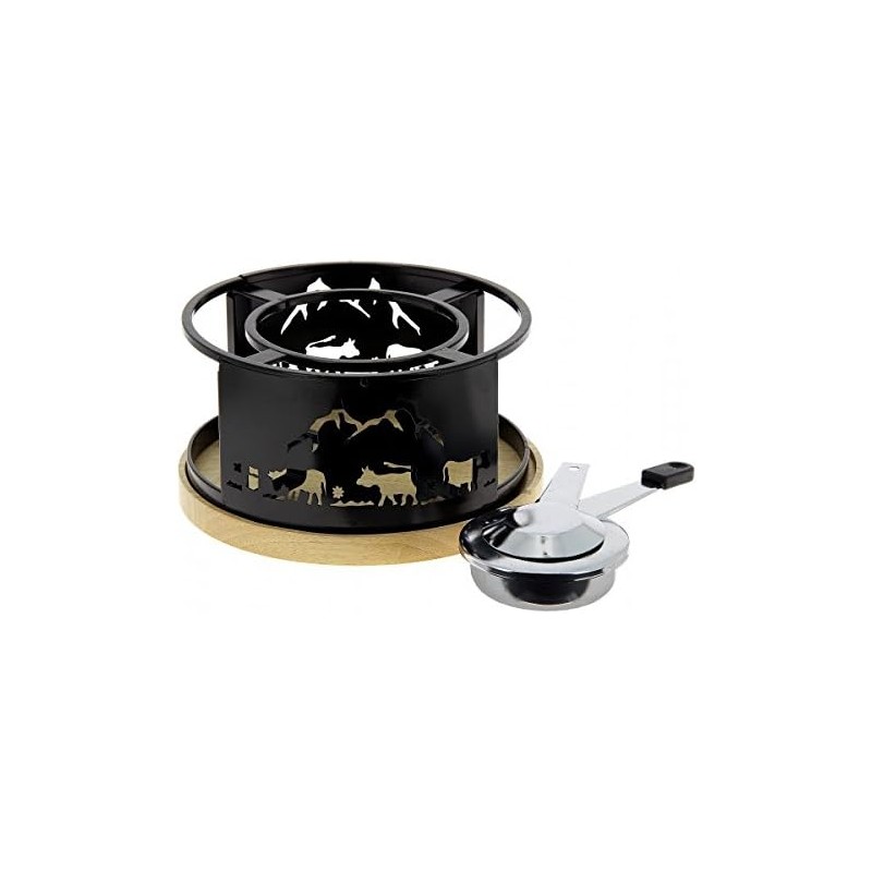 VACHE RECHAUD FONDUE PLATEAU BOIS