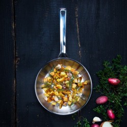 POELE 24 CM INOX CRISTEL