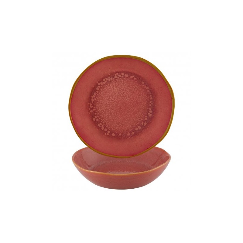 12 ASSIETTES CREUSES 22CM- CORAL GEMSTONE
