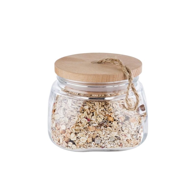 POT EN VERRE AVEC COUVERCLE HERMETIQUE DIAM 14CM HAUT 11 CM