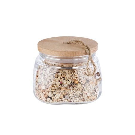 POT EN VERRE AVEC COUVERCLE HERMETIQUE DIAM 14CM HAUT 11 CM