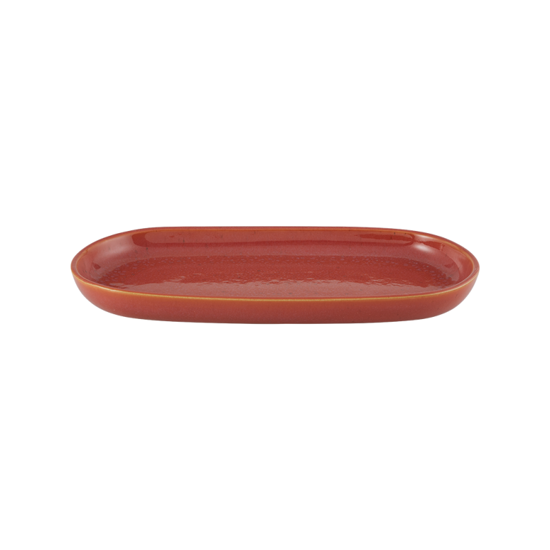 6 PLATS OVAL  30CM-CORAL- GEMSTONE