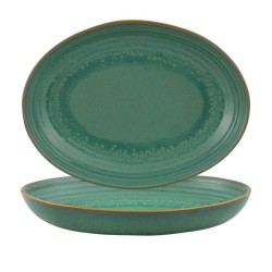 6 PLATS OVAL 27CM JADE