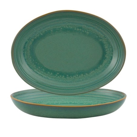 6 PLATS OVAL 27CM JADE