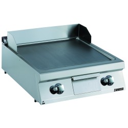 FRYTOP GAZ PLAQUE LISSE DROITE AU CHROME BROSSE 800 MM