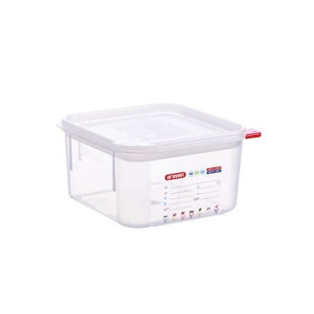 BAC CARRE AVEC COUVERCLE  2 L TRANSPARENT