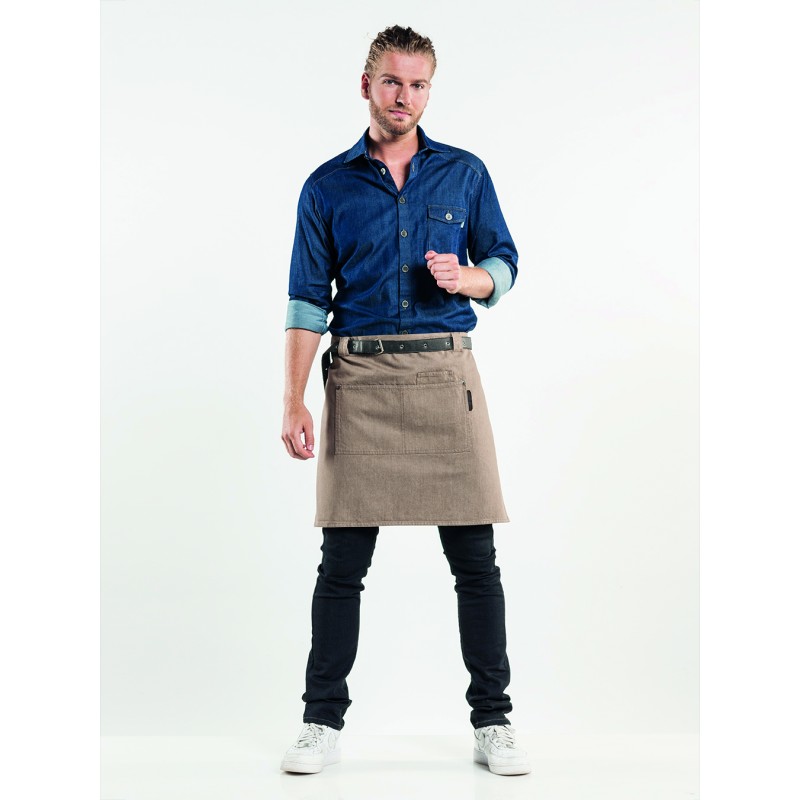 TABLIER CHEF FORENE MUD DENIM- APRON W70-L50 CM